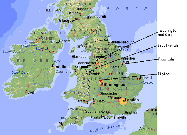 Map of Central England