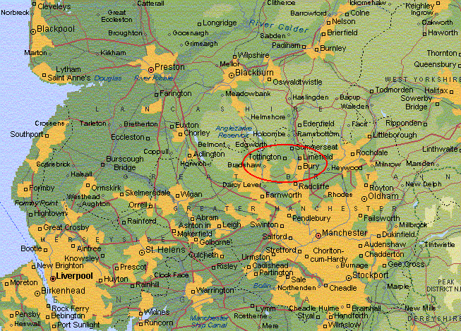 Area Around Manchester, England